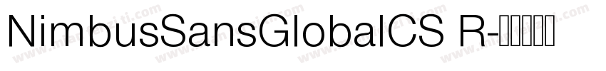 NimbusSansGlobalCS R字体转换